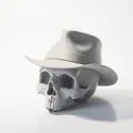 Mô hình 3D Đầu Lâu Đội Mũ Cao Bồi phong cách Kinh dị - Thumbnail 1