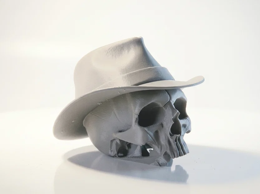 Mô hình 3D Đầu Lâu Đội Mũ Cao Bồi phong cách Kinh dị - Image 2