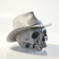Mô hình 3D Đầu Lâu Đội Mũ Cao Bồi phong cách Kinh dị - Thumbnail 2