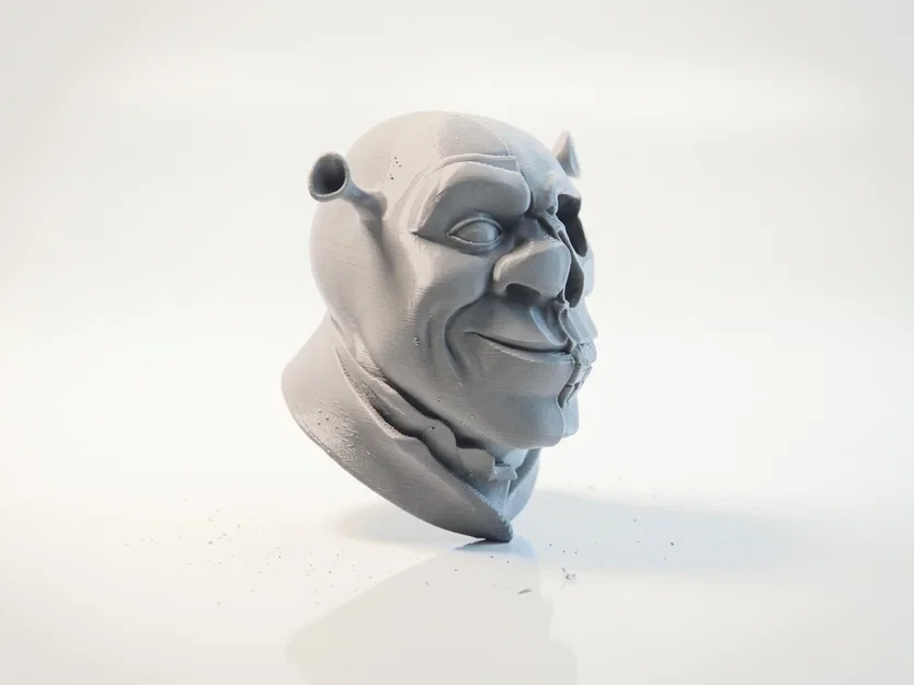 Mô hình in 3D điêu khắc Shrek nửa mặt đầu lâu - Image 2