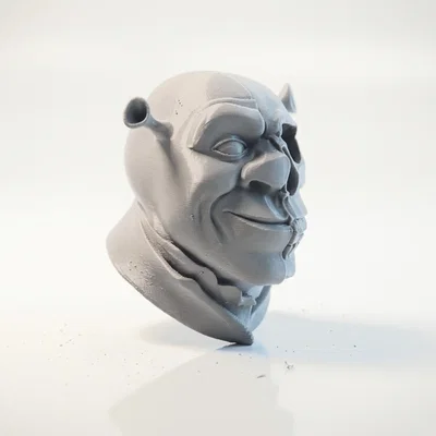 Mô hình in 3D điêu khắc Shrek nửa mặt đầu lâu