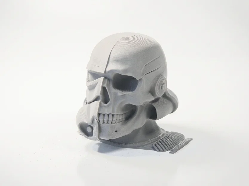 Mô hình điêu khắc đầu lâu Stormtrooper in 3D (Half Skull Stormtrooper) - Image 1