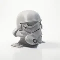 Mô hình điêu khắc đầu lâu Stormtrooper in 3D (Half Skull Stormtrooper) - Thumbnail 2
