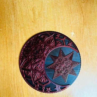 Đế lót ly Mandala + Ngôi sao Slavic