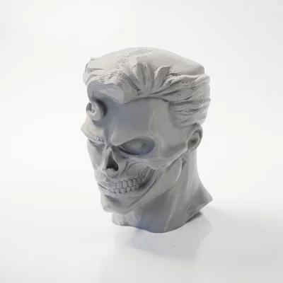 Mô hình tượng in 3D Superman nửa người nửa đầu lâu (Half Skull Face)