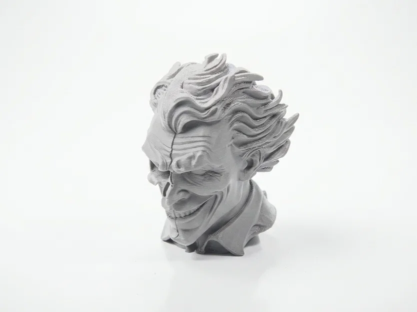 Mô hình điêu khắc 3D Joker nửa mặt lâu la (Half Skull Joker Face) - Image 1