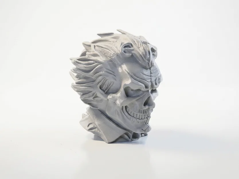 Mô hình điêu khắc 3D Joker nửa mặt lâu la (Half Skull Joker Face) - Image 2
