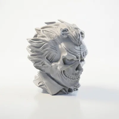 Mô hình điêu khắc 3D Joker nửa mặt lâu la (Half Skull Joker Face)