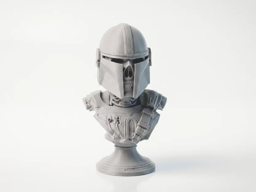 Mô hình tượng bán thân đầu lâu Mandalorian - In 3D Star Wars - Image 1