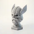 Mô hình tượng bán thân Thor kết hợp đầu lâu in 3D - Sculpture 3D Printable - Thumbnail 1