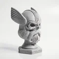 Mô hình tượng bán thân Thor kết hợp đầu lâu in 3D - Sculpture 3D Printable - Thumbnail 2