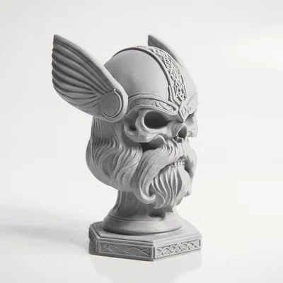 Mô hình tượng bán thân Thor kết hợp đầu lâu in 3D - Sculpture 3D Printable