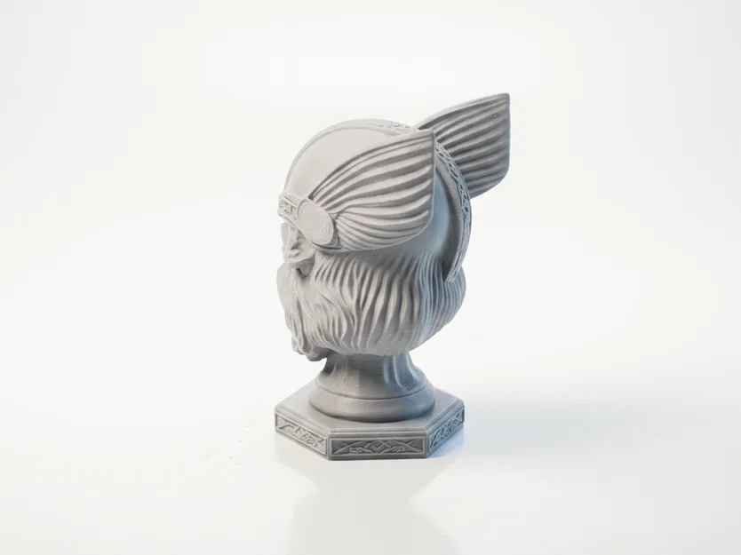 Mô hình tượng bán thân Thor kết hợp đầu lâu in 3D - Sculpture 3D Printable - Image 4