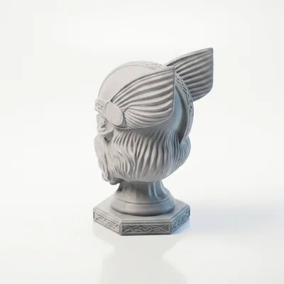 Mô hình tượng bán thân Thor kết hợp đầu lâu in 3D - Sculpture 3D Printable