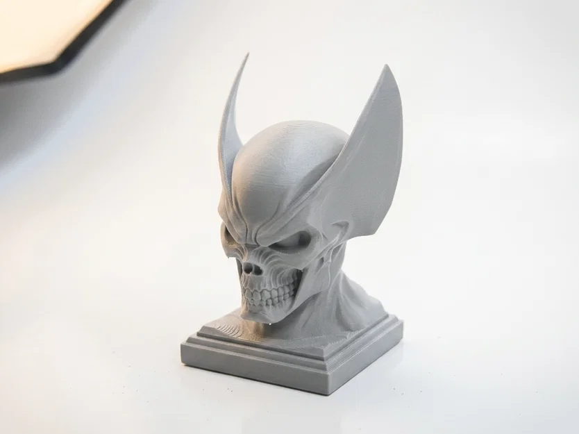 Tượng Bán Thân Wolverine Nửa Đầu Lâu - Mô Hình In 3D Độc Đáo - Image 1