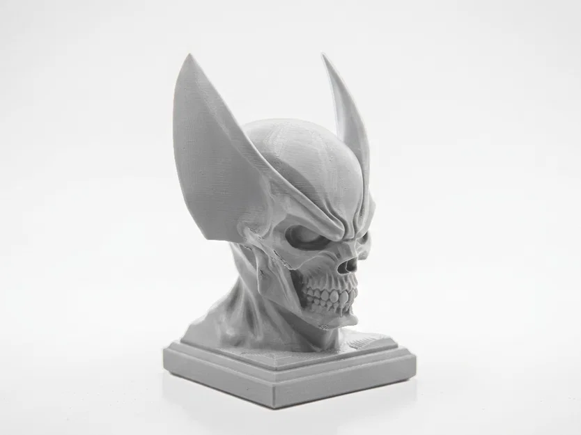 Tượng Bán Thân Wolverine Nửa Đầu Lâu - Mô Hình In 3D Độc Đáo - Image 2