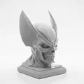 Tượng Bán Thân Wolverine Nửa Đầu Lâu - Mô Hình In 3D Độc Đáo - Thumbnail 2