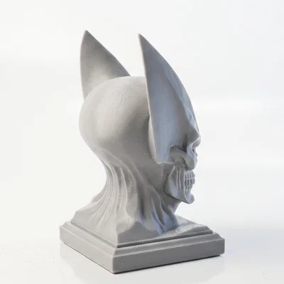 Tượng Bán Thân Wolverine Nửa Đầu Lâu - Mô Hình In 3D Độc Đáo