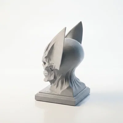 Tượng Bán Thân Wolverine Nửa Đầu Lâu - Mô Hình In 3D Độc Đáo