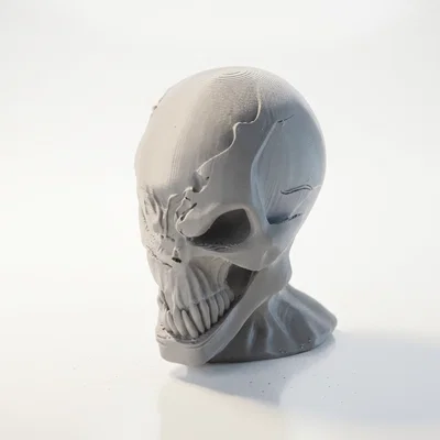 Mô hình điêu khắc Half Skull Venom in 3D
