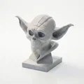 Mô hình 3D tượng bán thân Yoda nửa mặt đầu lâu (STL File) - Thumbnail 1