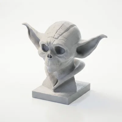 Mô hình 3D tượng bán thân Yoda nửa mặt đầu lâu (STL File)