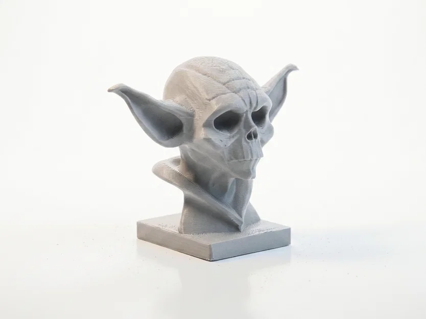 Mô hình 3D tượng bán thân Yoda nửa mặt đầu lâu (STL File) - Image 2