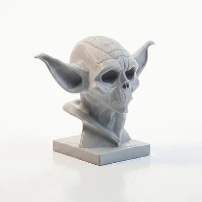 Mô hình 3D tượng bán thân Yoda nửa mặt đầu lâu (STL File)