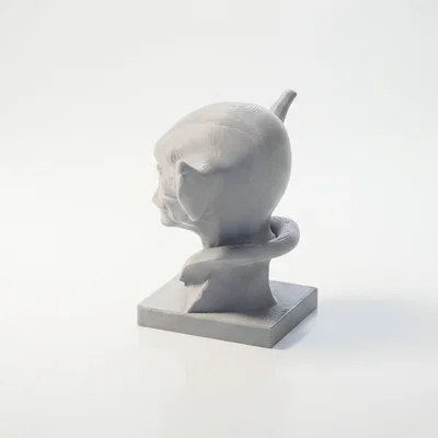 Mô hình 3D tượng bán thân Yoda nửa mặt đầu lâu (STL File)