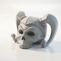 Mô hình điêu khắc đầu lâu Harley Quinn phong cách Gothic in 3D - Thumbnail 1