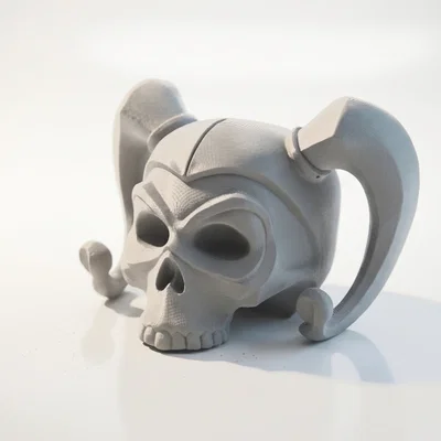Mô hình điêu khắc đầu lâu Harley Quinn phong cách Gothic in 3D