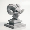 Mô hình đầu lâu quỷ Hellboy - File in 3D nghệ thuật - Thumbnail 2