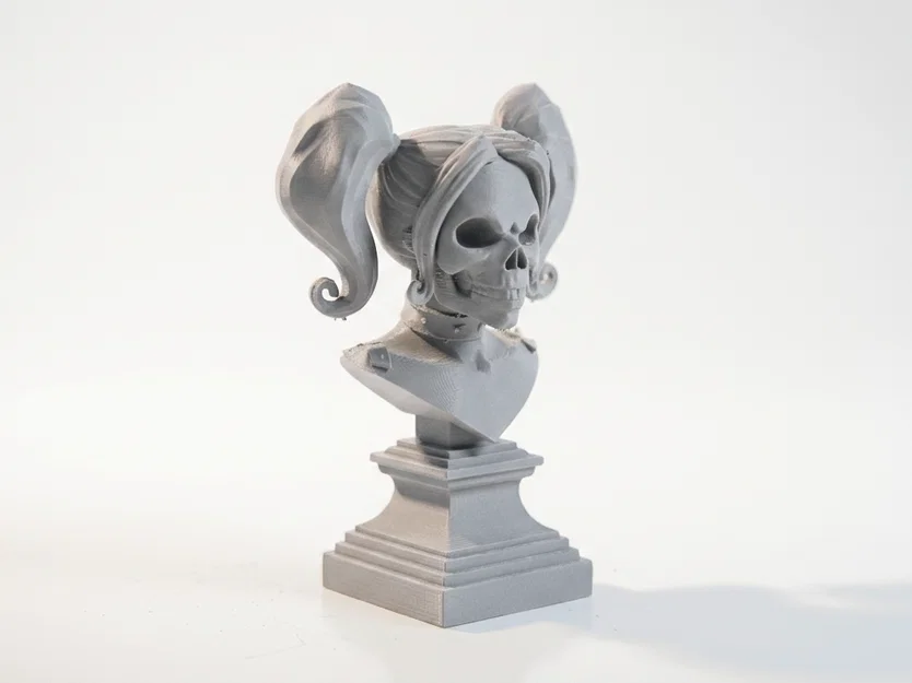 Mô hình 3D Đầu lâu Harley Quinn - Tác phẩm điêu khắc nghệ thuật Gothic - Image 2