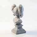 Mô hình 3D Đầu lâu Harley Quinn - Tác phẩm điêu khắc nghệ thuật Gothic - Thumbnail 3