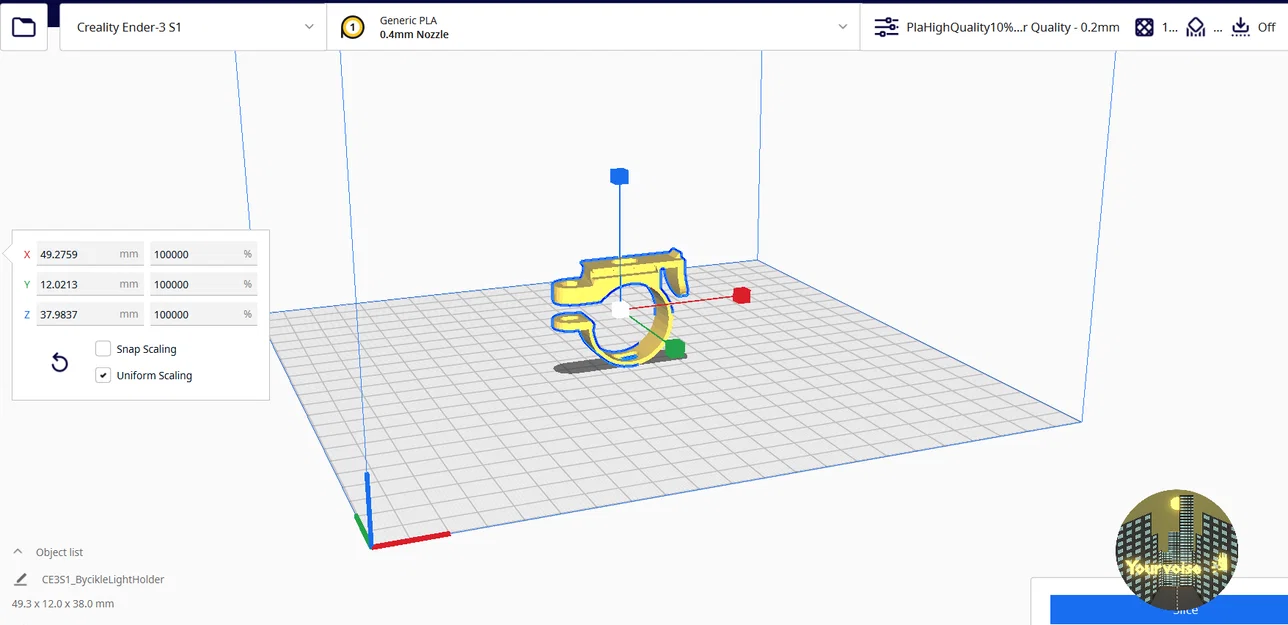 Giá đỡ đèn trước xe đạp in 3D tiện lợi và chắc chắn - Image 5