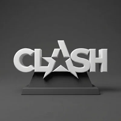 Mô hình logo CLASH 3D kèm chân đế