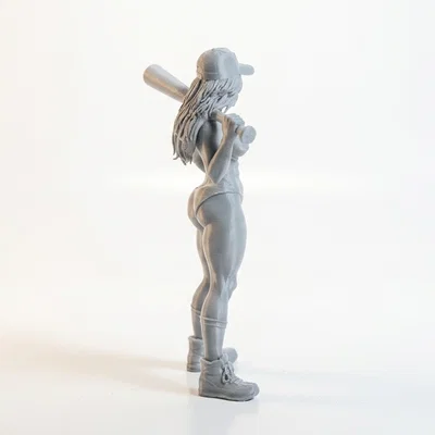 Mô hình 3D nữ vận động viên bóng chày (Bikini Batter)
