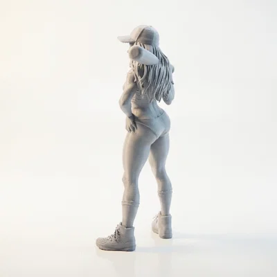 Mô hình 3D nữ vận động viên bóng chày (Bikini Batter)