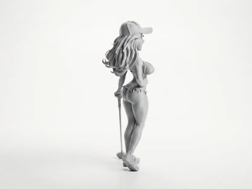 Mô hình tượng nữ vận động viên Golf bikini in 3D - Image 3