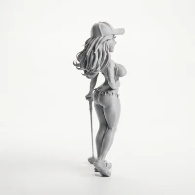Mô hình tượng nữ vận động viên Golf bikini in 3D