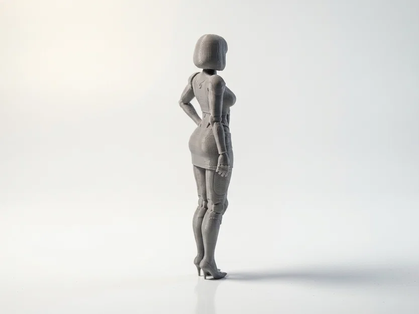 Mô hình nữ chiến binh Bionic - File in 3D nghệ thuật - Image 3