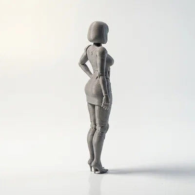 Mô hình nữ chiến binh Bionic - File in 3D nghệ thuật