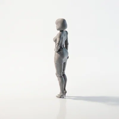 Mô hình nữ chiến binh Bionic - File in 3D nghệ thuật