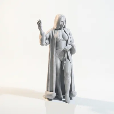 Mô hình 3D tượng cô gái trùm đầu đầy nghệ thuật