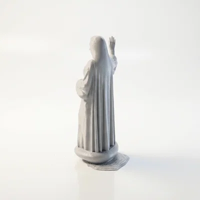 Mô hình 3D tượng cô gái trùm đầu đầy nghệ thuật
