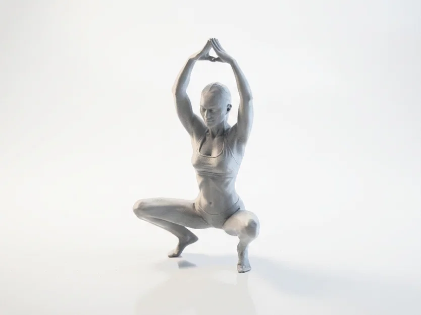 Mô hình tượng phụ nữ tập Yoga Bikini in 3D - Image 1
