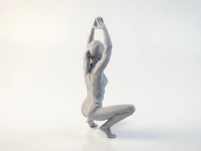 Mô hình tượng phụ nữ tập Yoga Bikini in 3D - Image 3