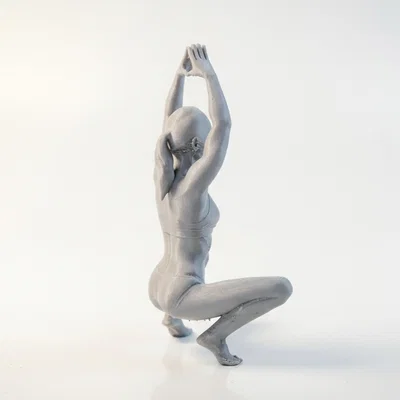 Mô hình tượng phụ nữ tập Yoga Bikini in 3D