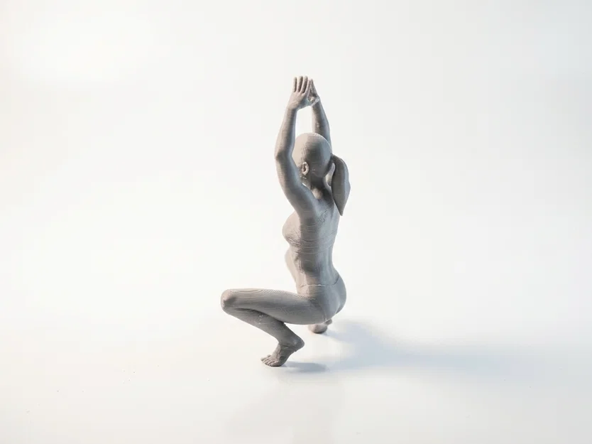 Mô hình tượng phụ nữ tập Yoga Bikini in 3D - Image 4