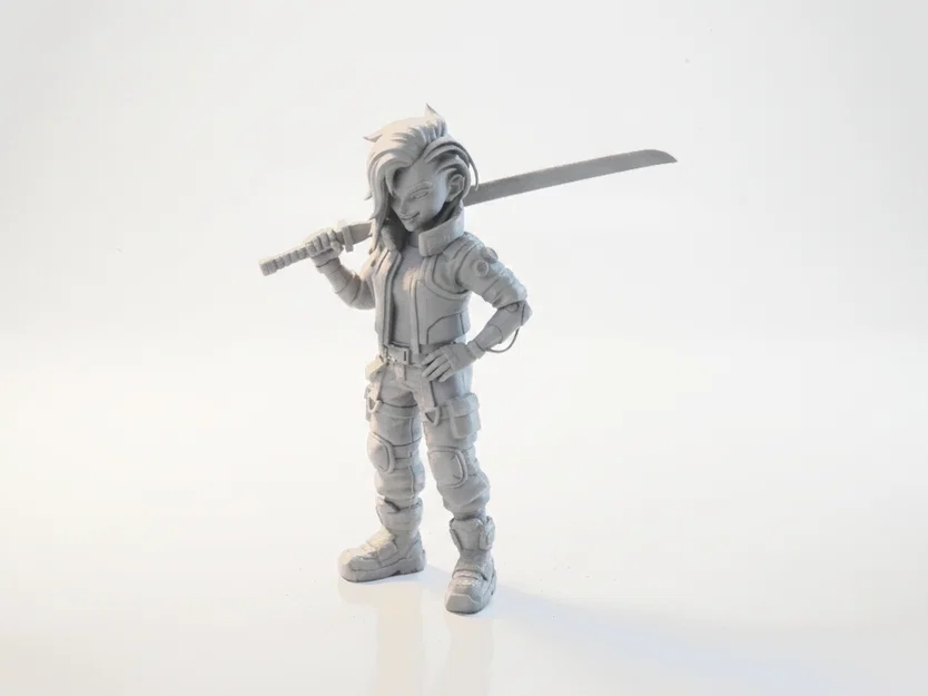 Mô hình nữ chiến binh Bionic - Tượng in 3D Sci-Fi - Image 1